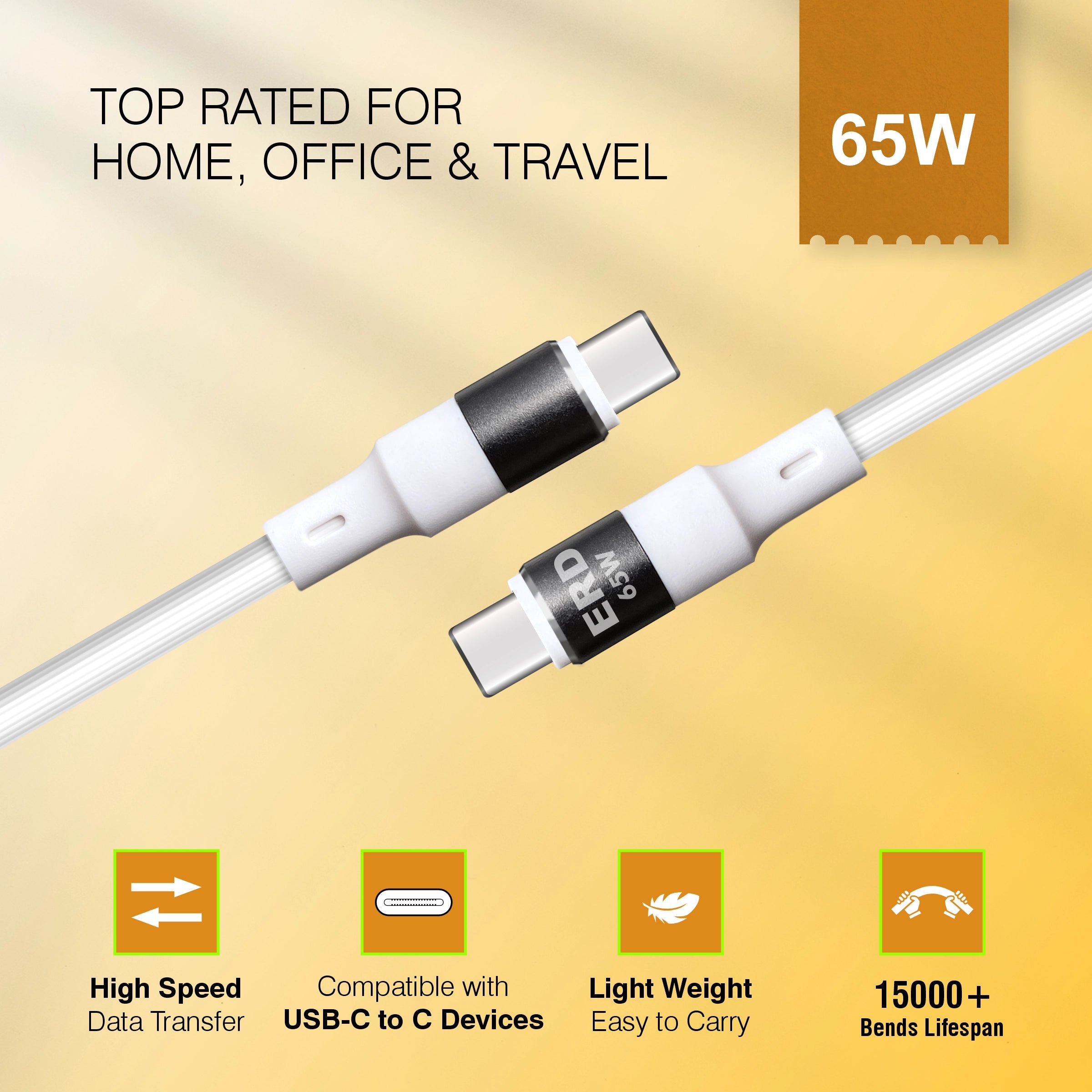 ERD UC-119 USB-C TO C Metal Data Cable